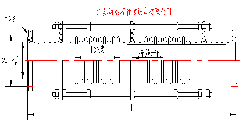 LZA復(fù)式軸向型膨脹節(jié)結(jié)構(gòu)
