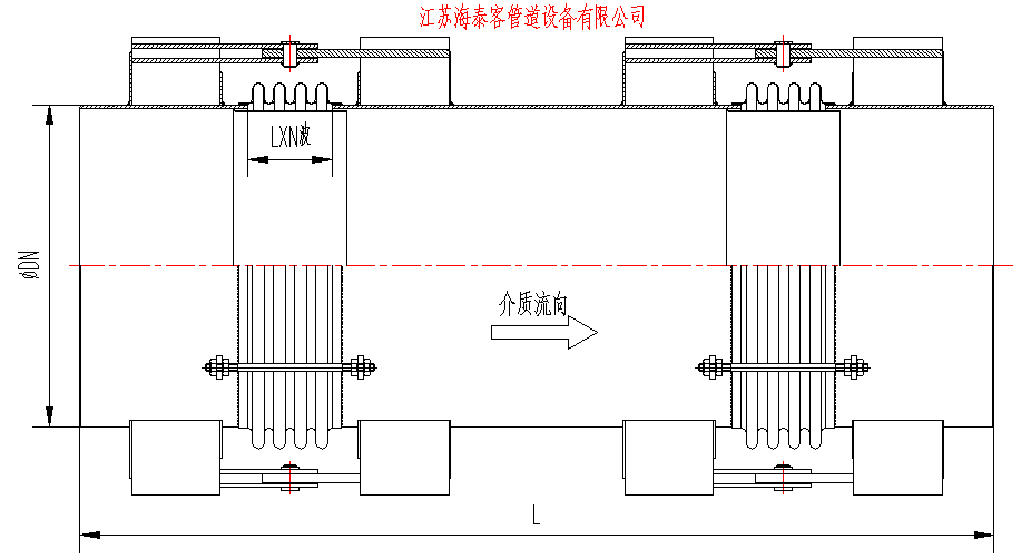 FJ復(fù)式鉸鏈型膨脹節(jié)結(jié)構(gòu)