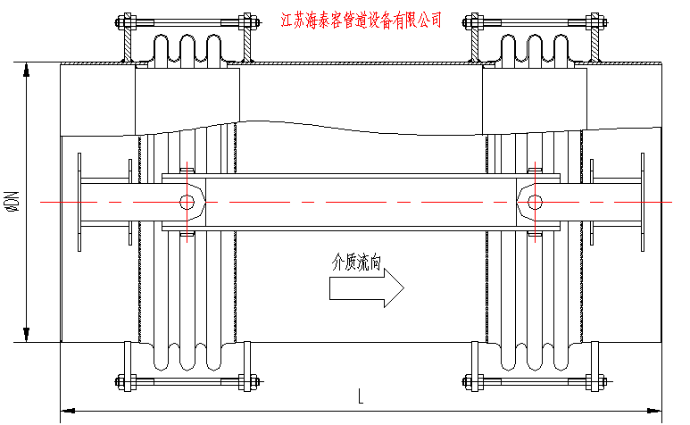 FW復(fù)式萬向鉸鏈型膨脹節(jié)結(jié)構(gòu)