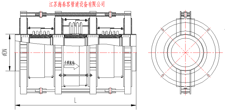 FHZP復合直管壓力平衡型膨脹節(jié)結構
